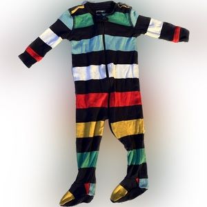 Primary Organic Cotton Striped Footie Pajamas - 3-6mos